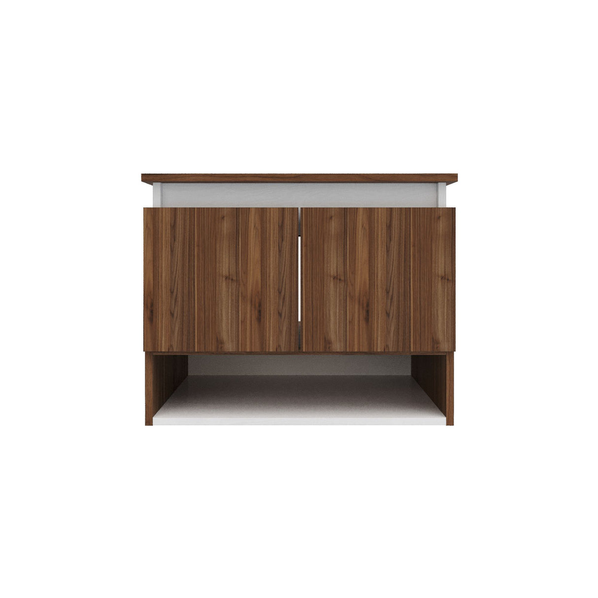 Mueble para Lavamanos Ben Gales y Blanco 60x48cm Flotente Individual sin Lavamanos con Un Cajón y Dos Puertas - MUEBLES PARA LAVAMANOS | Bylmo