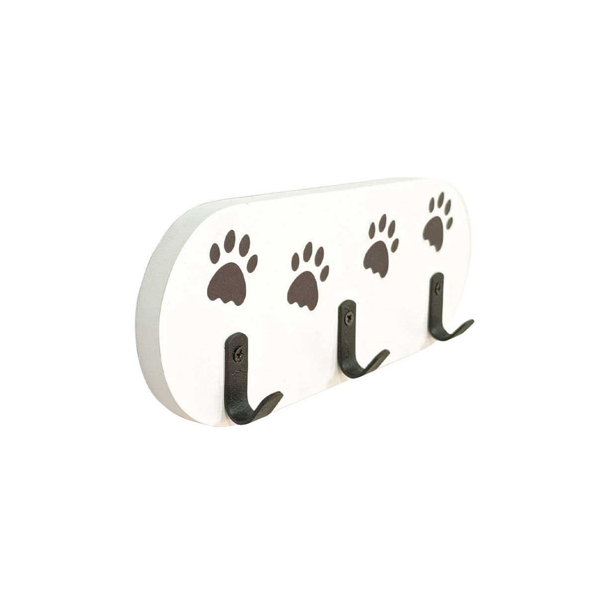 Perchero Blanco y Negro 23x7.3cm de Pared con Tres Ganchos - PERCHEROS | Bylmo