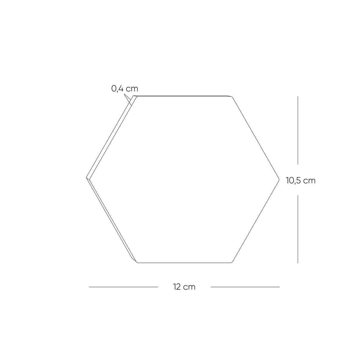 Set x 4 Portavasos Negro 12x10.5cm Hexagonales - PORTAVASOS | Bylmo