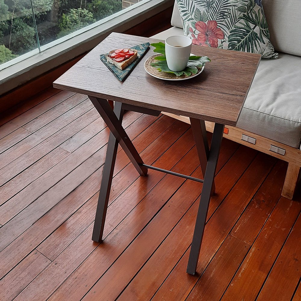 Mesa auxiliar Bellota 48x59cm Cuadrada Apilable y Plegable - MESAS AUXILIARES | Bylmo