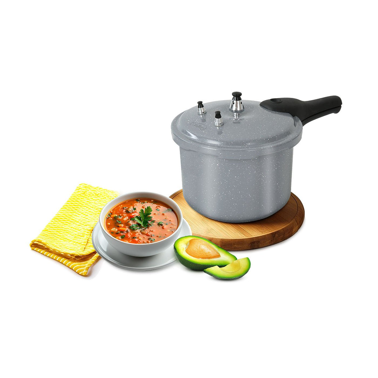 Olla a Presión Kalley Gris y Blanco 34.53x20.9cm de 4.2 Litros - OLLAS Y SARTENES | Bylmo