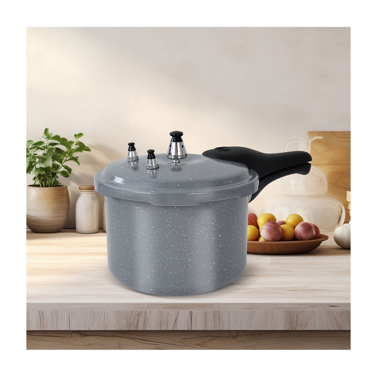 Olla a Presión Kalley Gris y Blanco 34.53x20.9cm de 4.2 Litros - OLLAS Y SARTENES | Bylmo