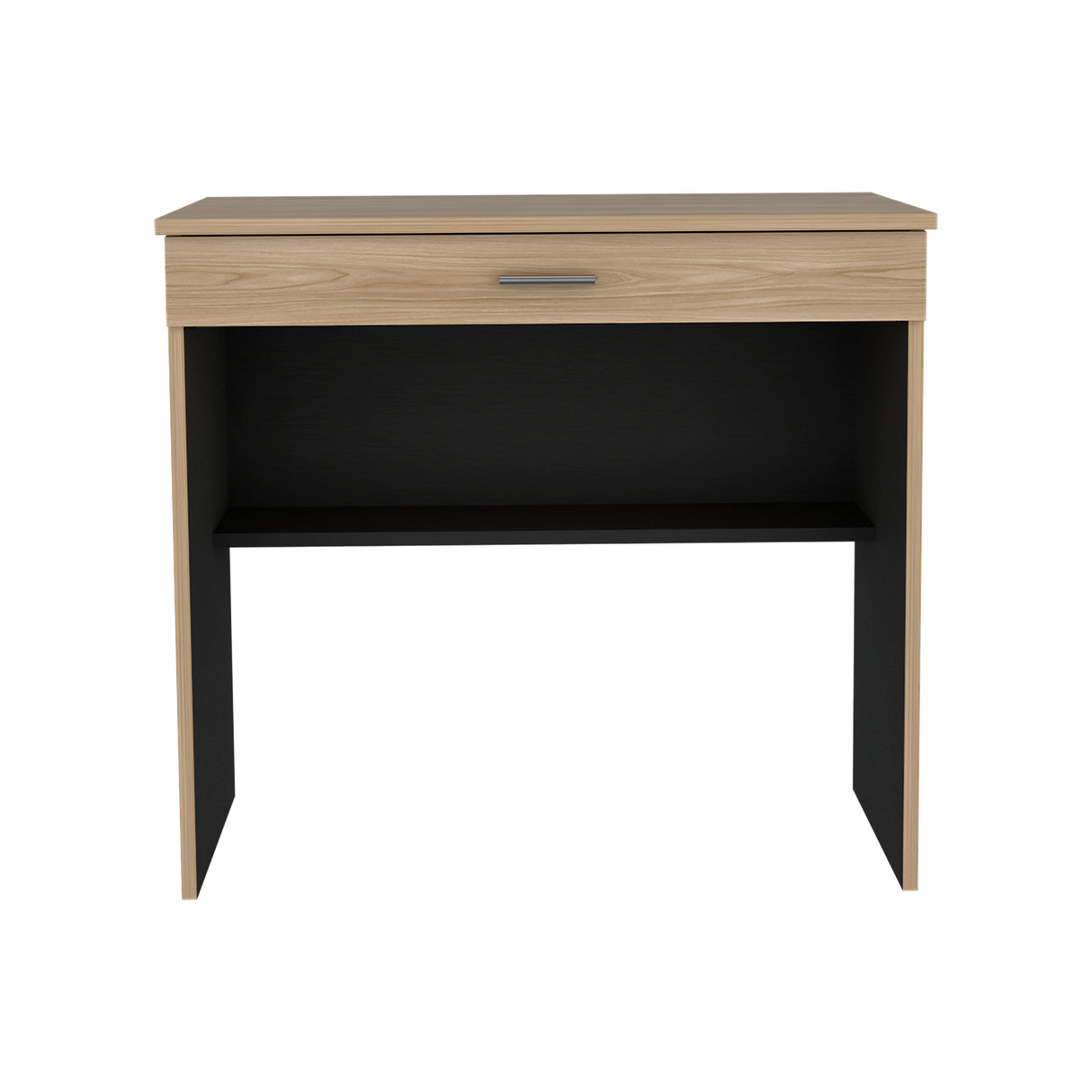 Escritorio Fresno y Wengue 80x73.6cm con Un Cajón - ESCRITORIOS | Bylmo