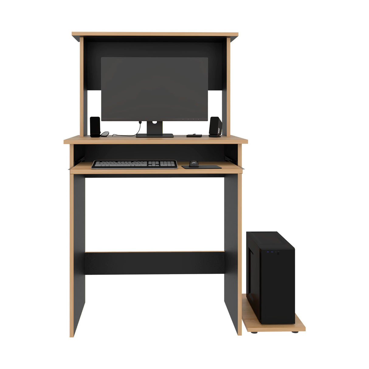 Centro de Computo Fresno y Wengue 69.1x119cm sin Cajones - ESCRITORIOS | Bylmo