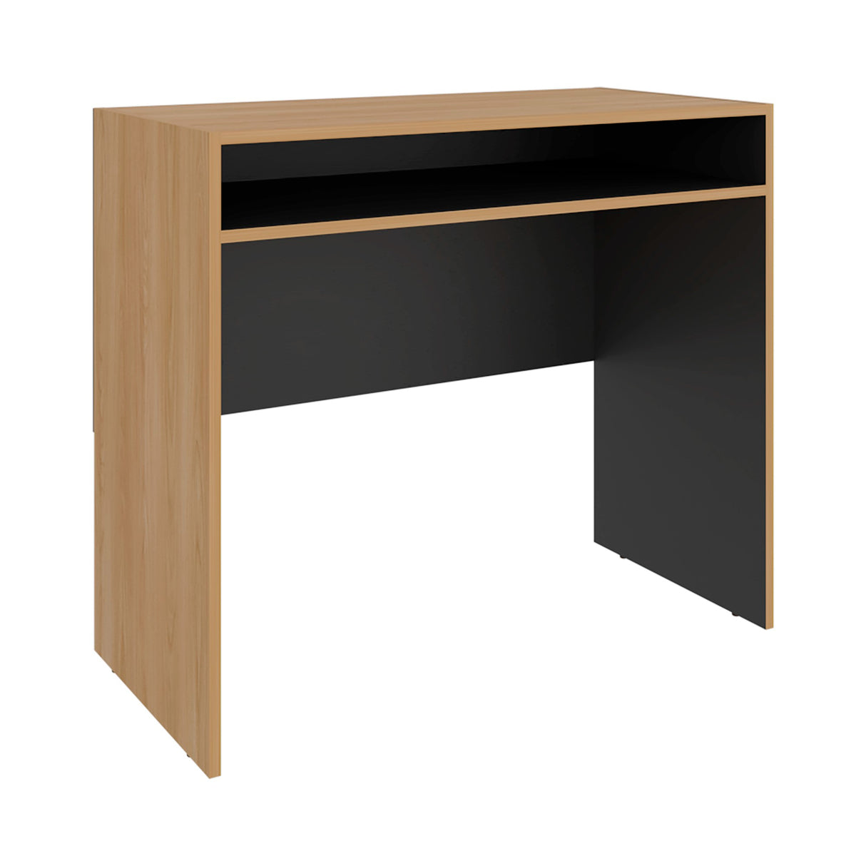 Escritorio Stella Fresno y Wengue 89.2x77cm sin Cajones - ESCRITORIOS | Bylmo