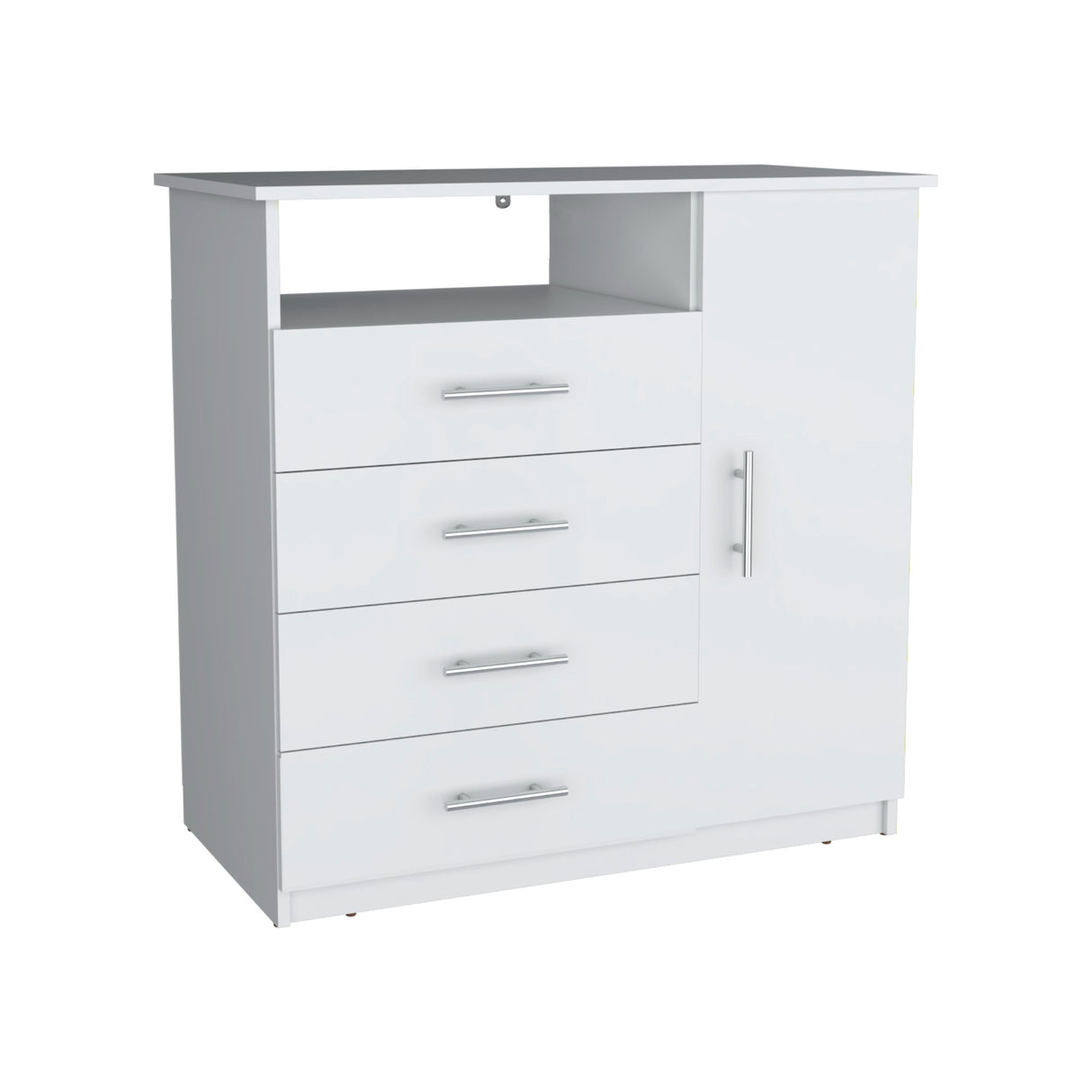 Cómoda Peru Blanco 91x88.6cm con Cuatro Cajones - CAJONERAS Y COMODAS | Bylmo