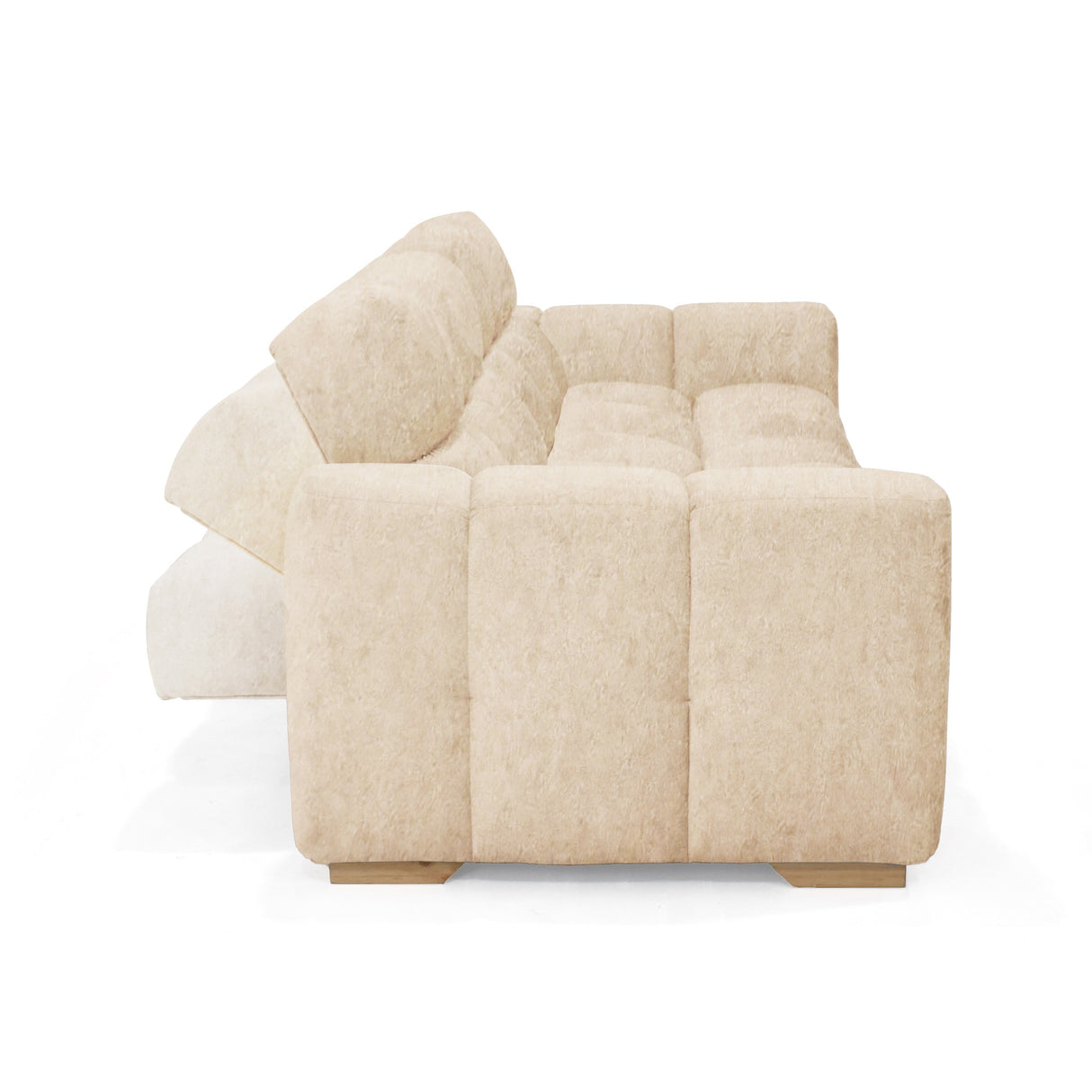 Sofá Cama Miami Beige 228x78cm de Tres Puestos Reclinable y con Apoya Brazos - SOFAS Y POLTRONAS | Bylmo