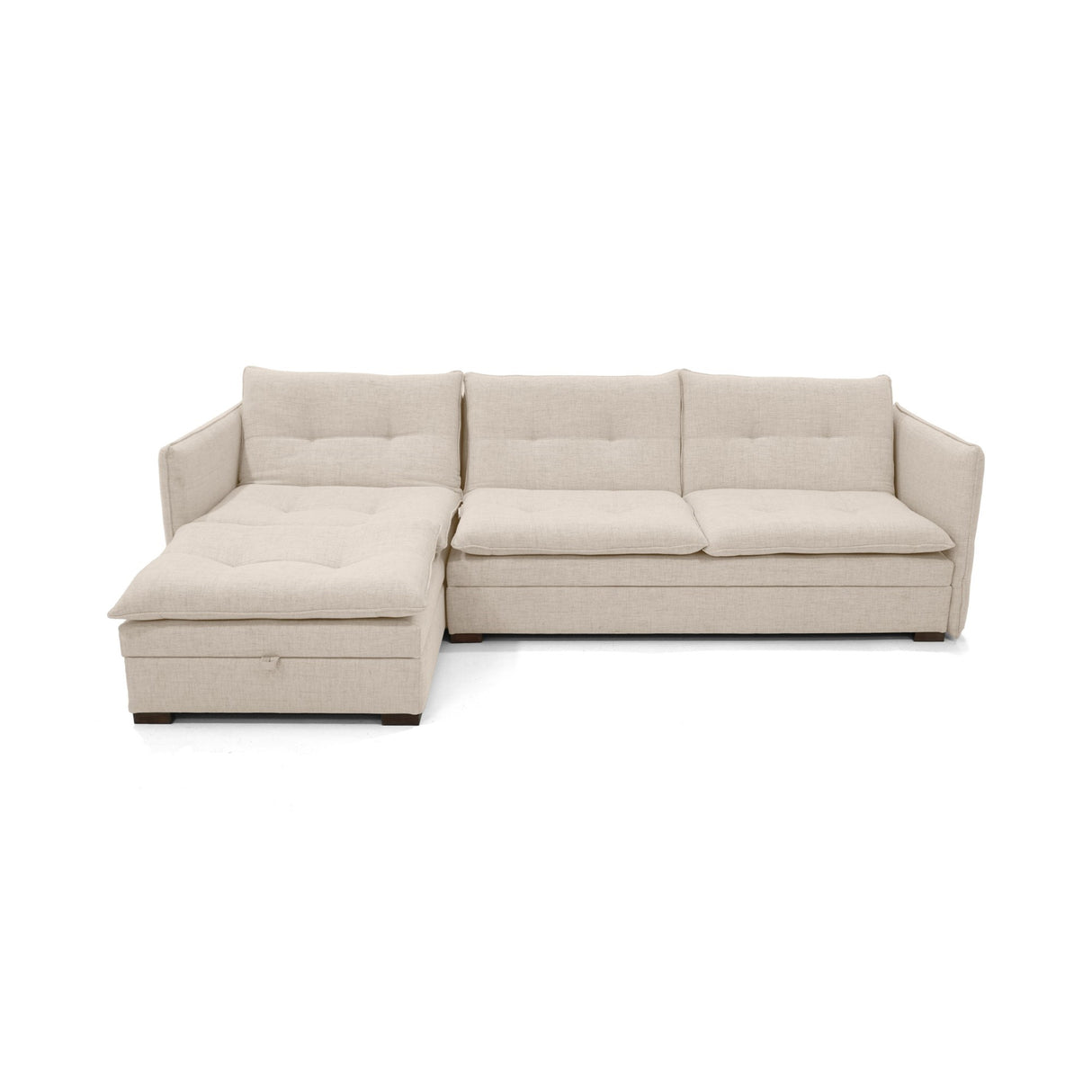 Sofá en L Napoles Trigo 166x80cm de Tres Puestos Reclinable con Almacenamiento Lado Derecho y con Apoya Brazos - SOFAS Y POLTRONAS | Bylmo