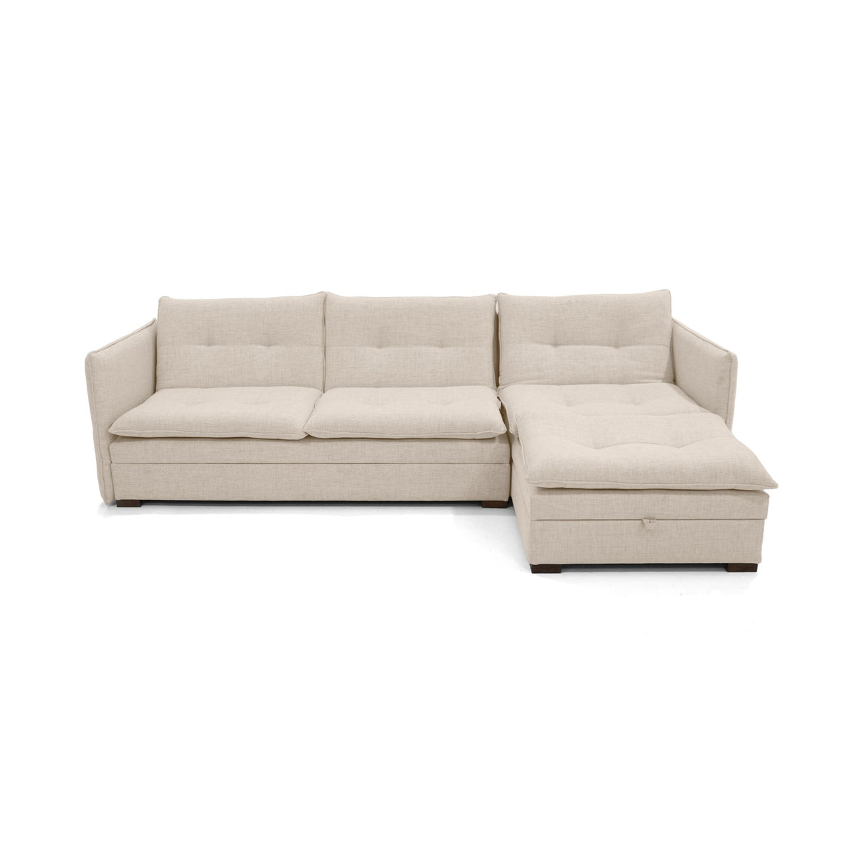 Sofá en L Napoles Trigo 166x80cm de Tres Puestos Reclinable con Almacenamiento Lado Izquierdo y con Apoya Brazos - SOFAS Y POLTRONAS | Bylmo