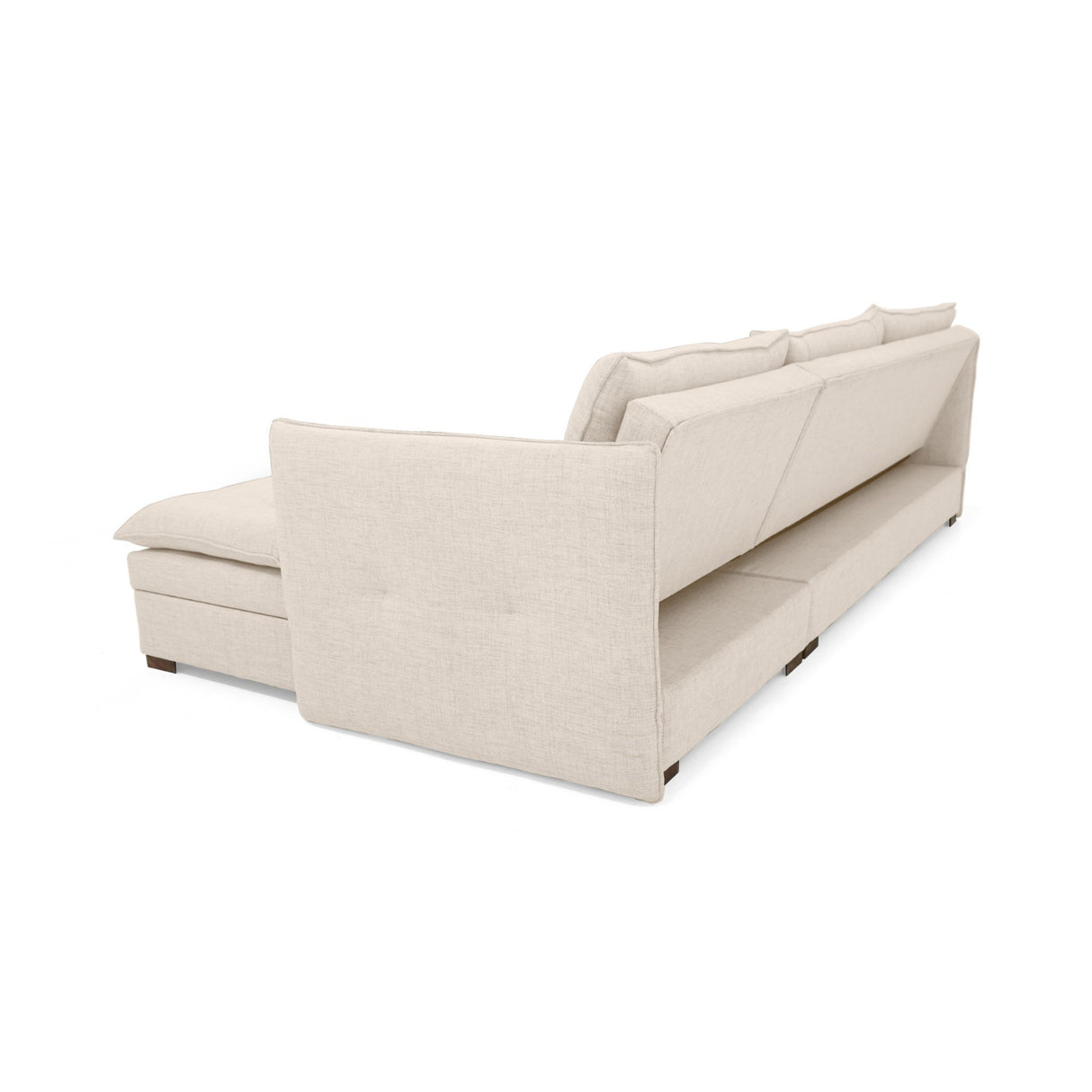 Sofá en L Napoles Trigo 166x80cm de Tres Puestos Reclinable con Almacenamiento Lado Izquierdo y con Apoya Brazos - SOFAS Y POLTRONAS | Bylmo