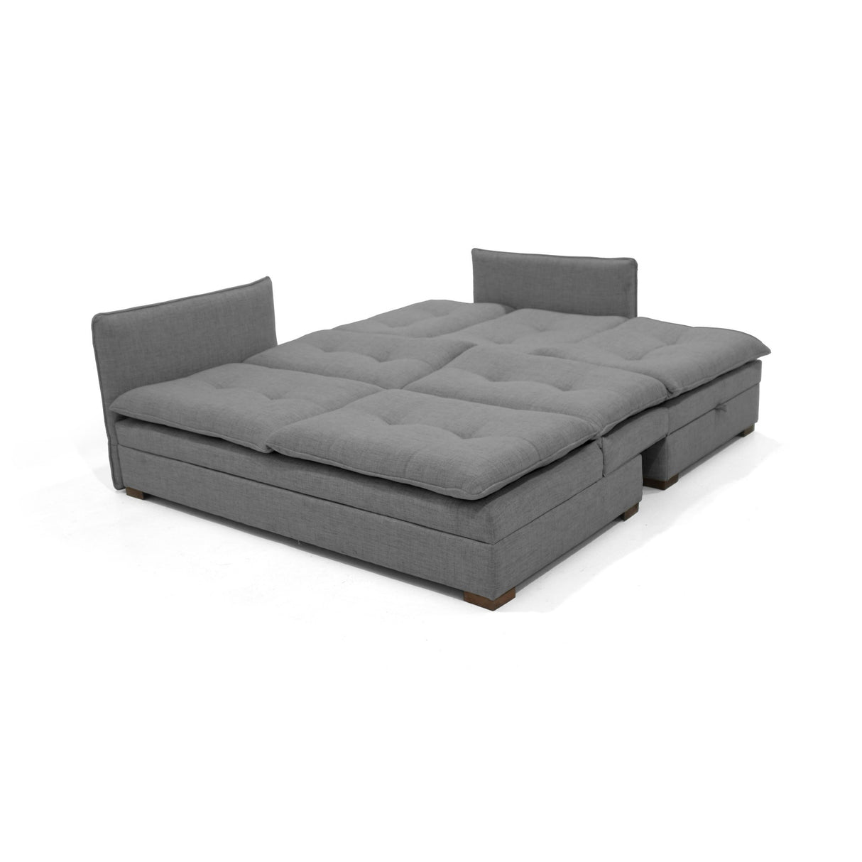 Sofá en L Napoles Gris 166x80cm de Tres Puestos Reclinable con Almacenamiento Lado Izquierdo y con Apoya Brazos - SOFAS Y POLTRONAS | Bylmo