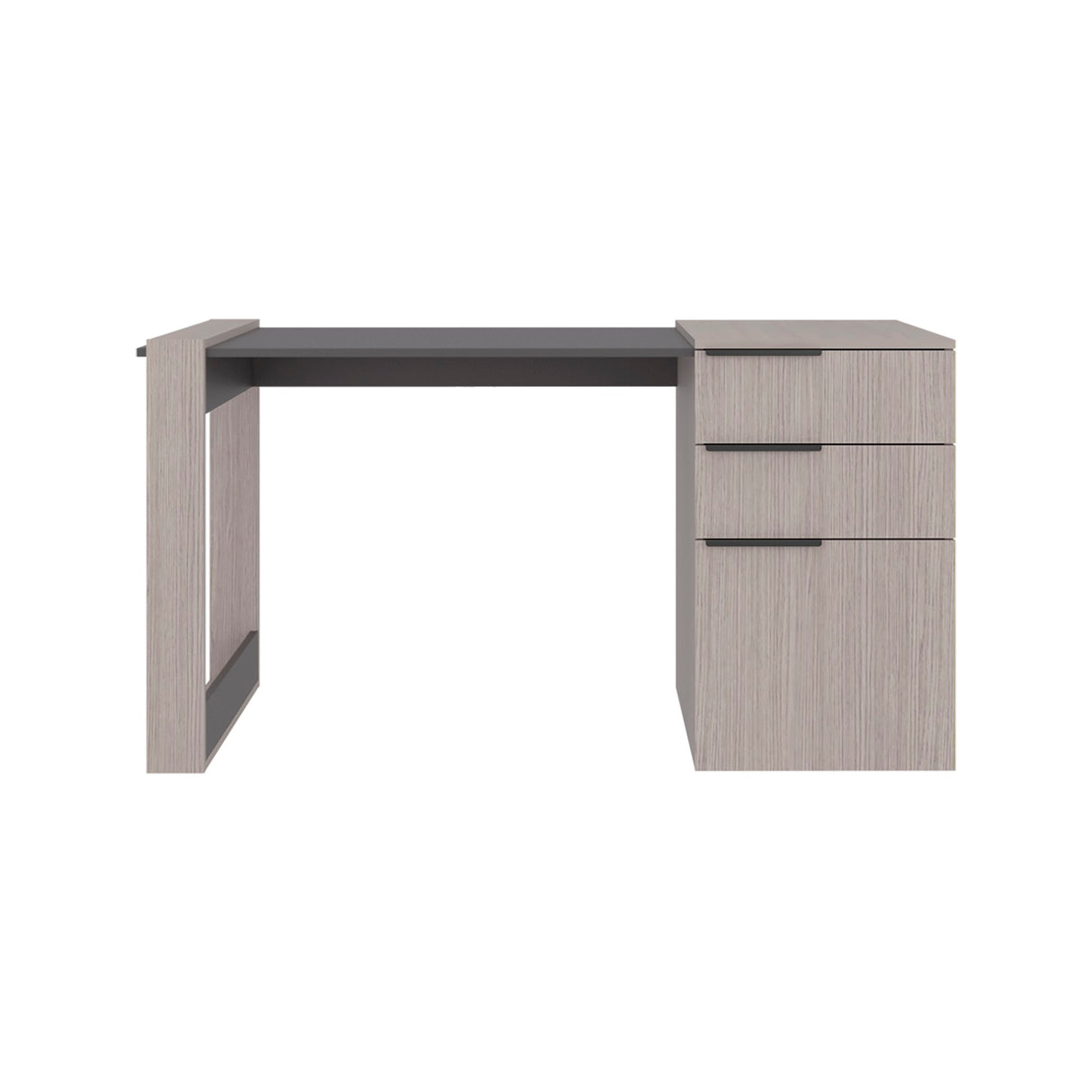 Escritorio Office 13 Gris Positano 142x75.7cm Con Dos Cajones - ESCRITORIOS | Bylmo