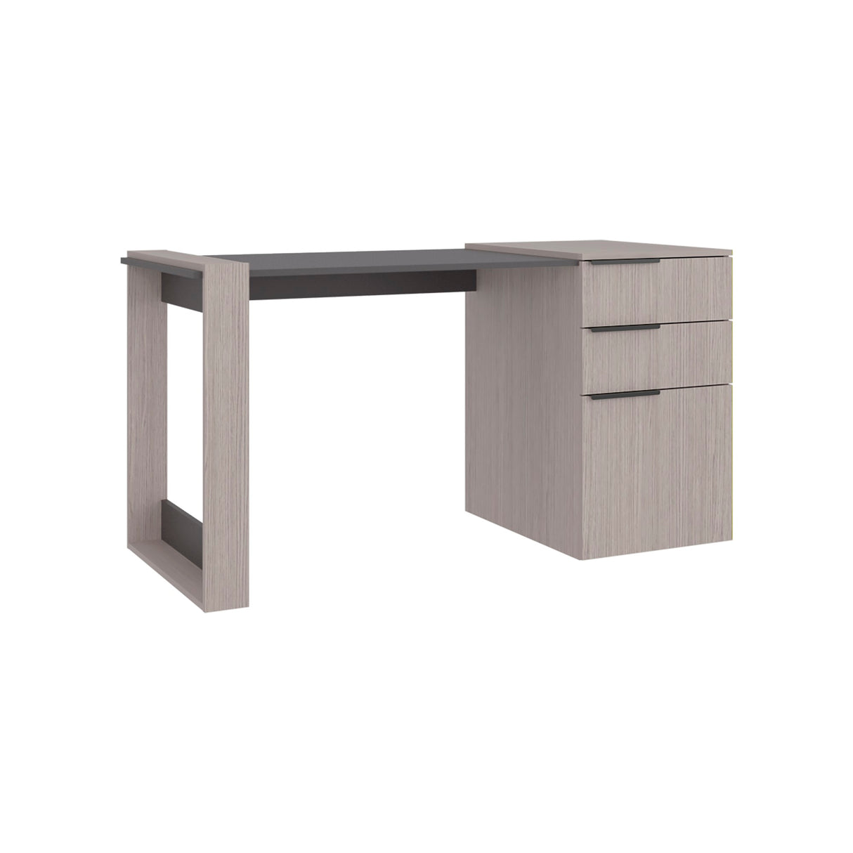 Escritorio Office 13 Gris Positano 142x75.7cm Con Dos Cajones - ESCRITORIOS | Bylmo