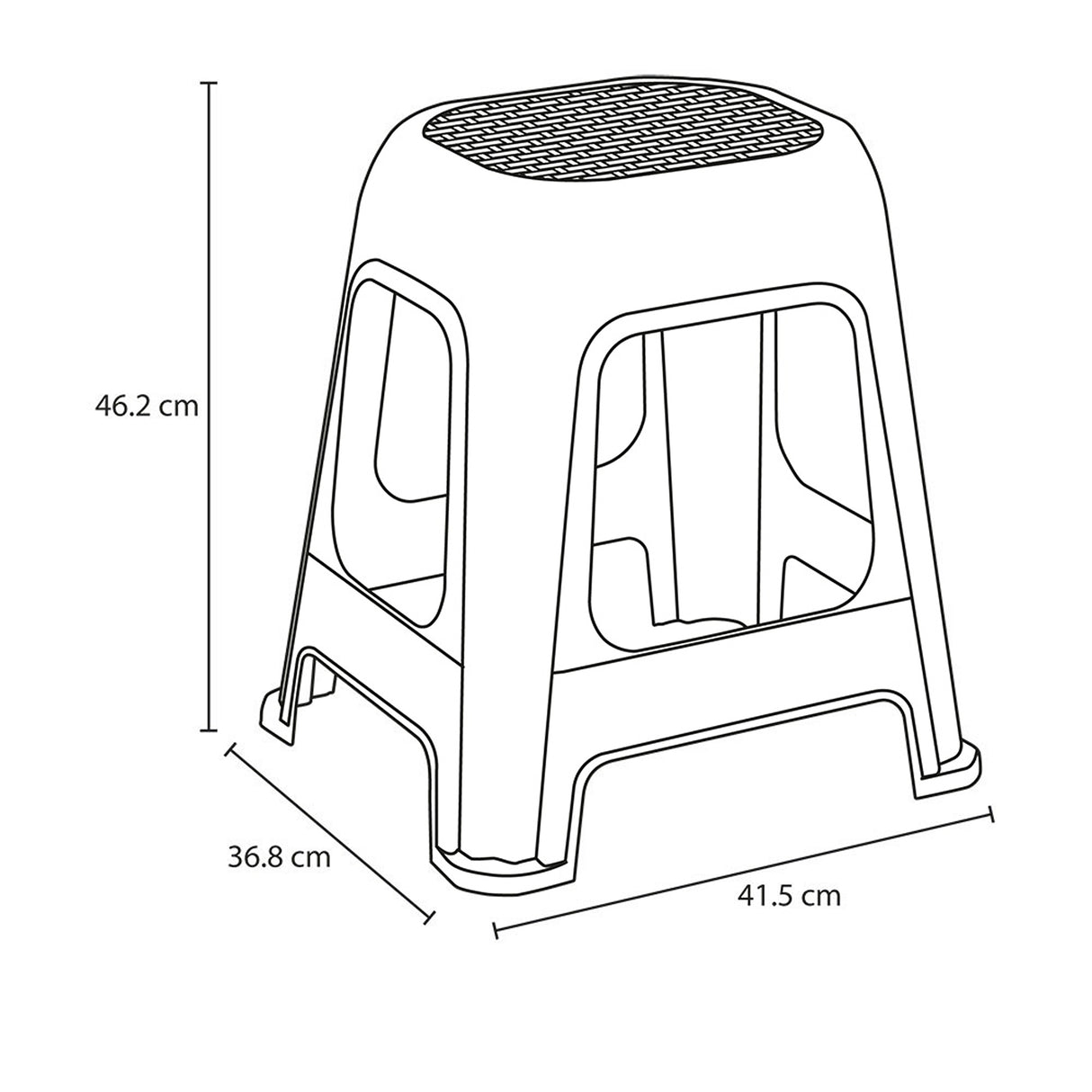 Butaco Rimax Azul Navy 41.5x46.2cm sin Espaldar y sin Apoya Brazos - SILLAS Y BUTACOS | Bylmo
