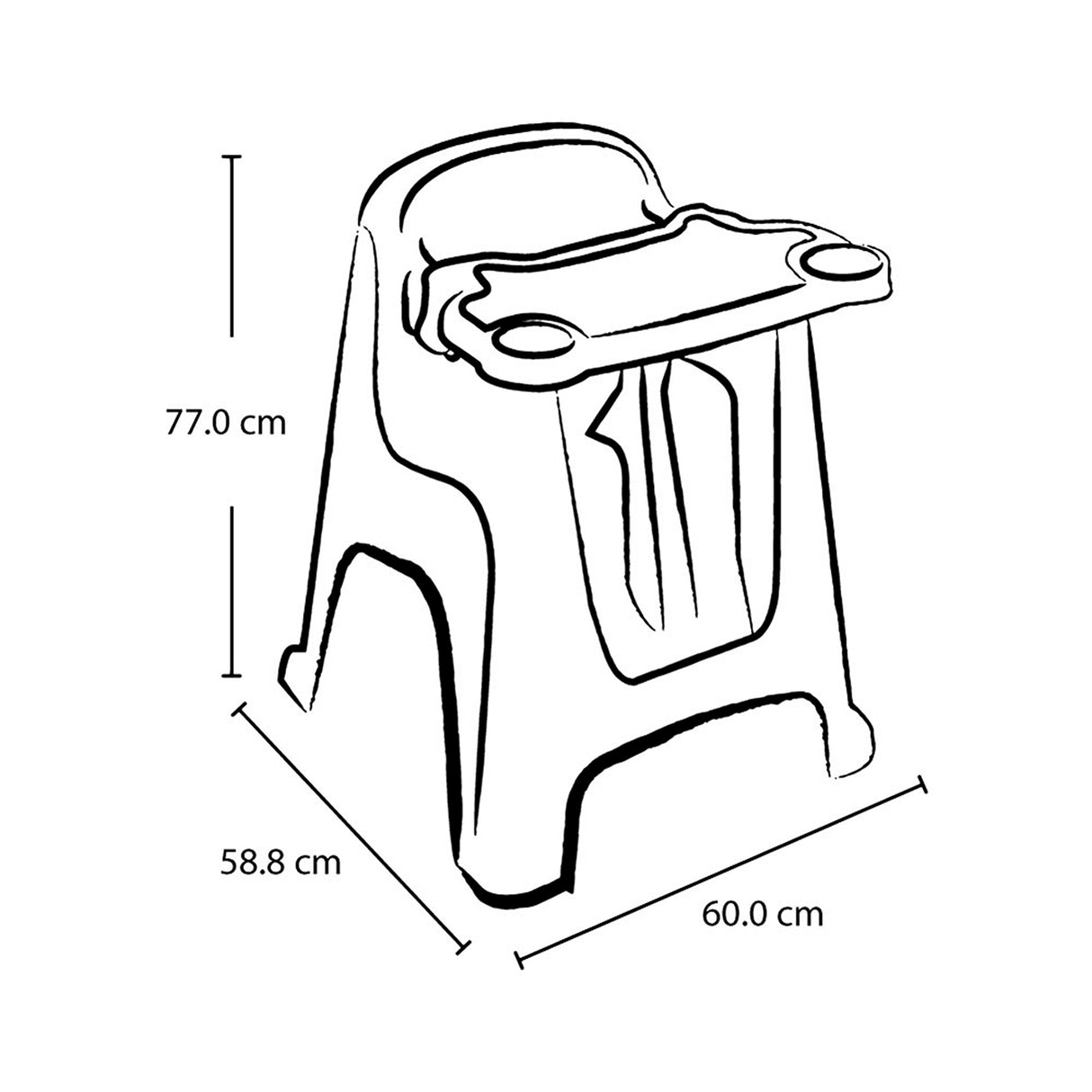 Silla Comedor para Bebé Rimax Verde Menta 60x77cm con Espaldor y con Apoya Brazos - SILLAS Y BUTACOS | Bylmo