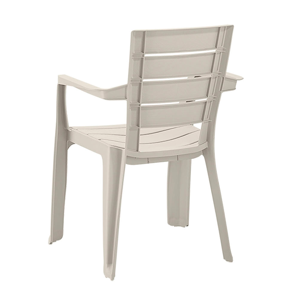 Silla Barú Taupe 58x82.5cm con Espaldar y con Apoya Brazos - SILLAS Y BUTACOS | Bylmo