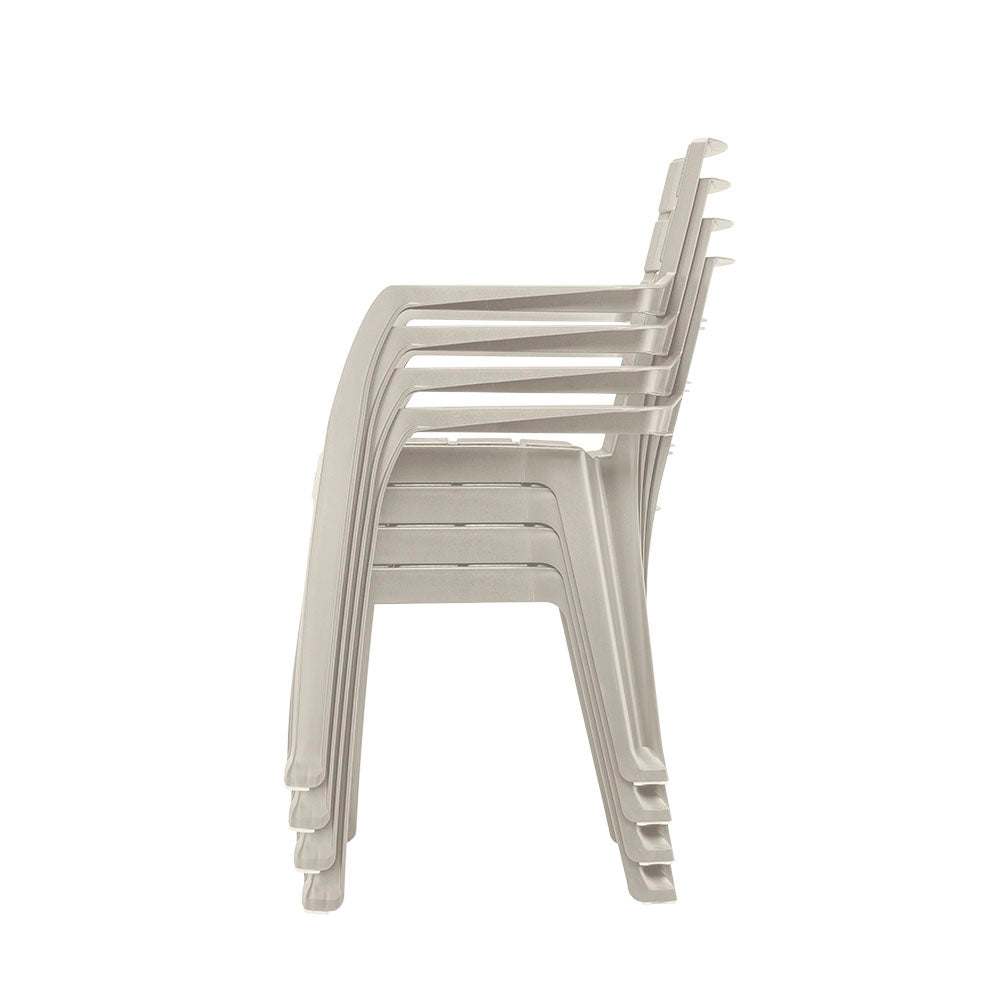 Silla Barú Taupe 58x82.5cm con Espaldar y con Apoya Brazos - SILLAS Y BUTACOS | Bylmo