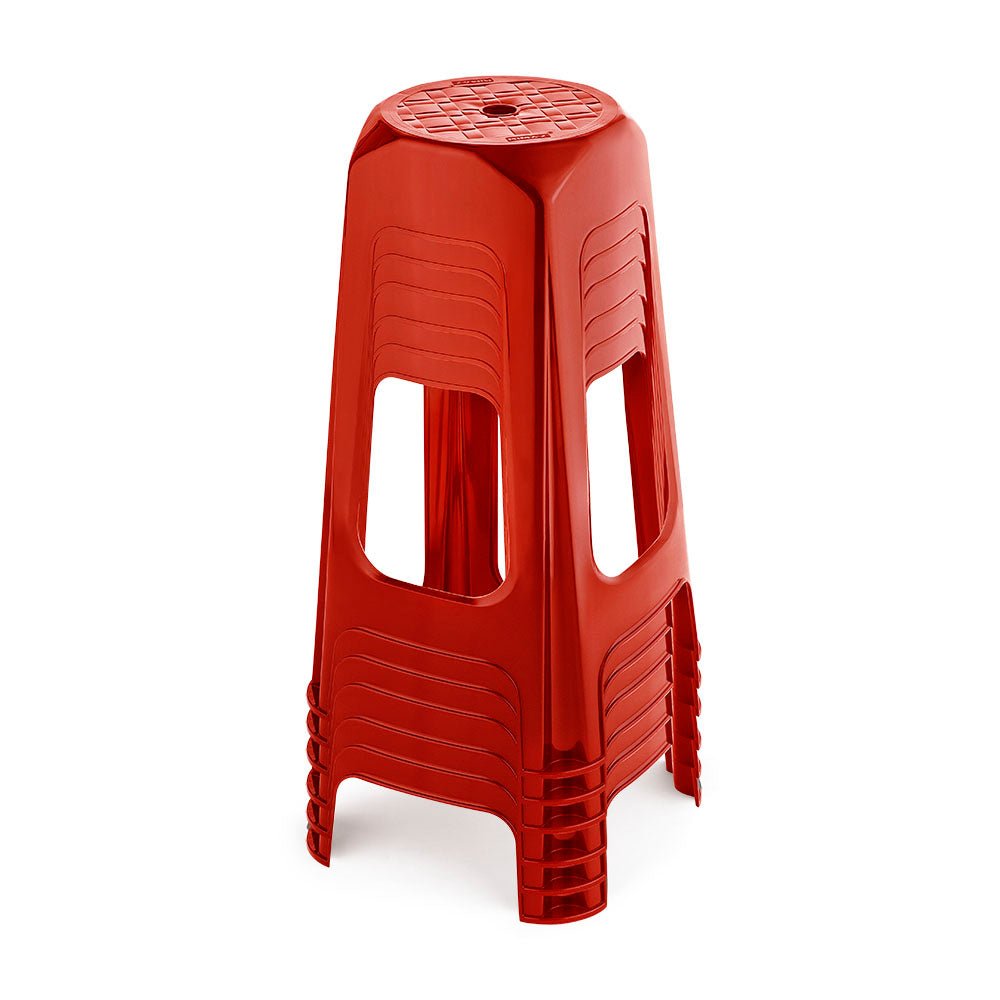 Butaco Rojo 38.5x69.5cm sin Espaldar y sin Apoya Brazos - SILLAS Y BUTACOS | Bylmo