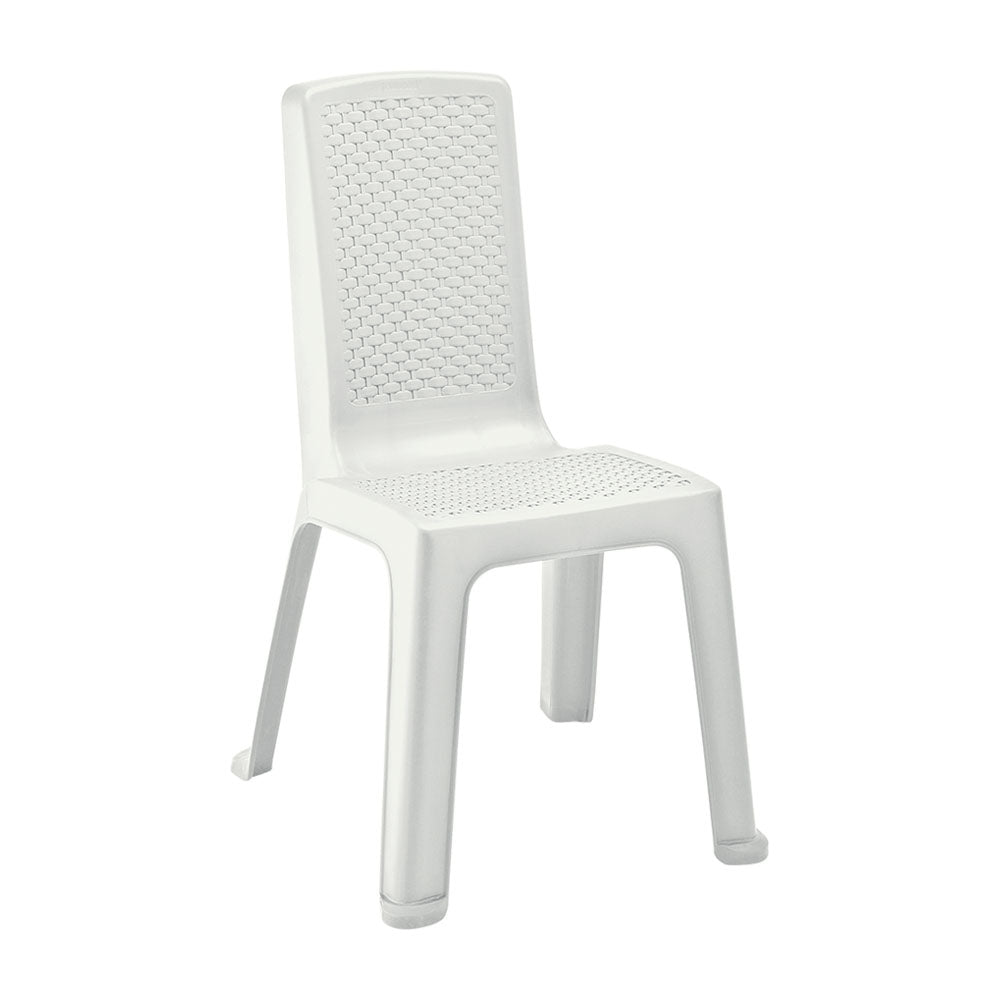 Silla Eterna Blanco Arena 57.5x86.5cm con Espaldar y sin Apoya Brazos - SILLAS Y BUTACOS | Bylmo