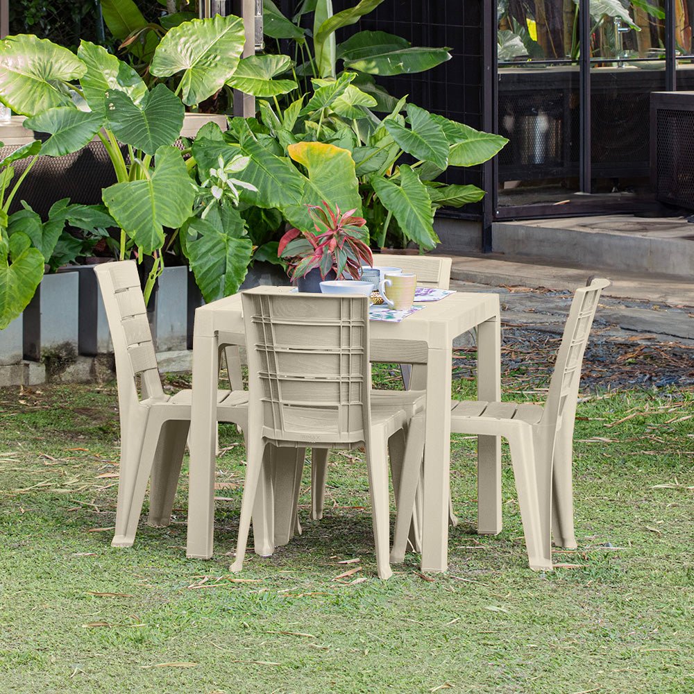 Mesa Auxiliar Rimax Barú Taupe 75.3x73.5cm Cuadrado - MESAS AUXILIARES | Bylmo