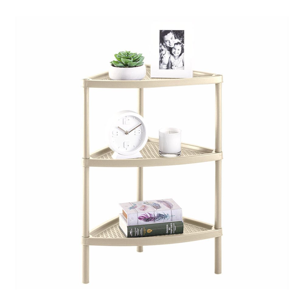 Mesa Multiusos Rimax Shia Taupe 37.5x77cm Triangular - MESAS AUXILIARES | Bylmo