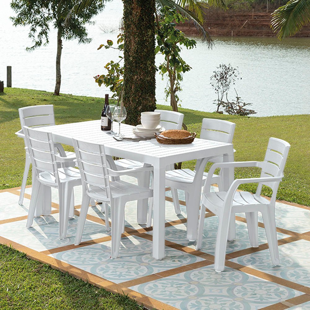 Mesa Auxiliar Rimax Barú Gris Hielo 153x73.4cm Rectangular - MESAS AUXILIARES | Bylmo