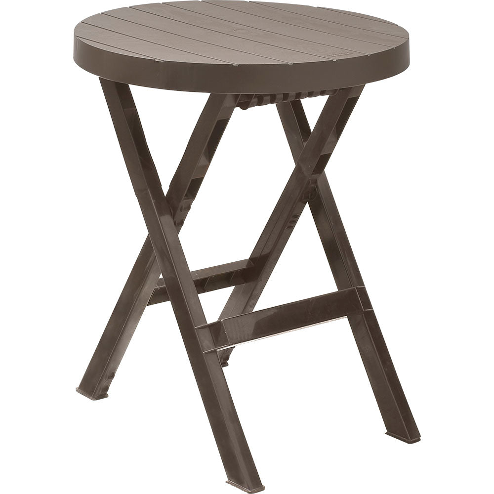 Mesa Auxiliar Plegable Rimax Barú Moca 60.7x74.4cm Circular - MESAS AUXILIARES | Bylmo