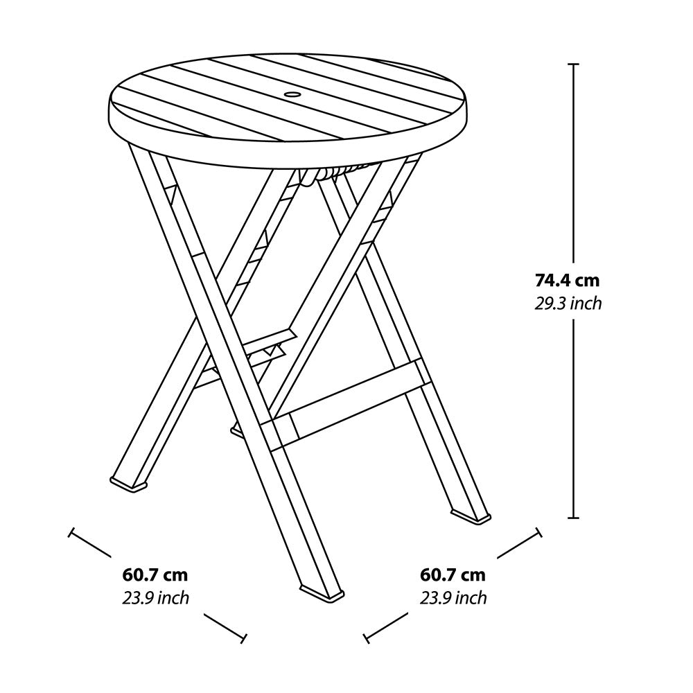 Combo Mesa Auxiliar y Sillas Rimax Barú Moca 60.7x74.4cm Circular - MESAS AUXILIARES | Bylmo