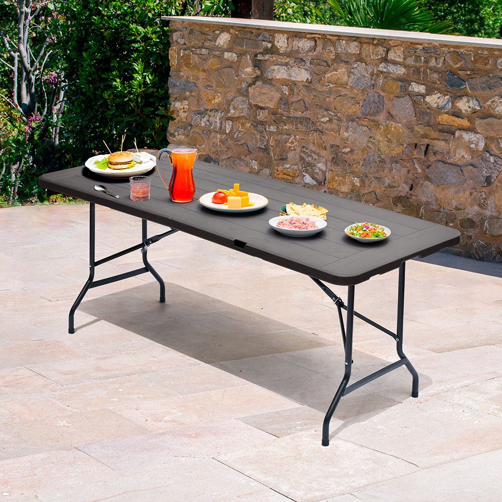 Mesa Banquetera Rimax Negro 180x74cm Rectangular - MESAS AUXILIARES | Bylmo