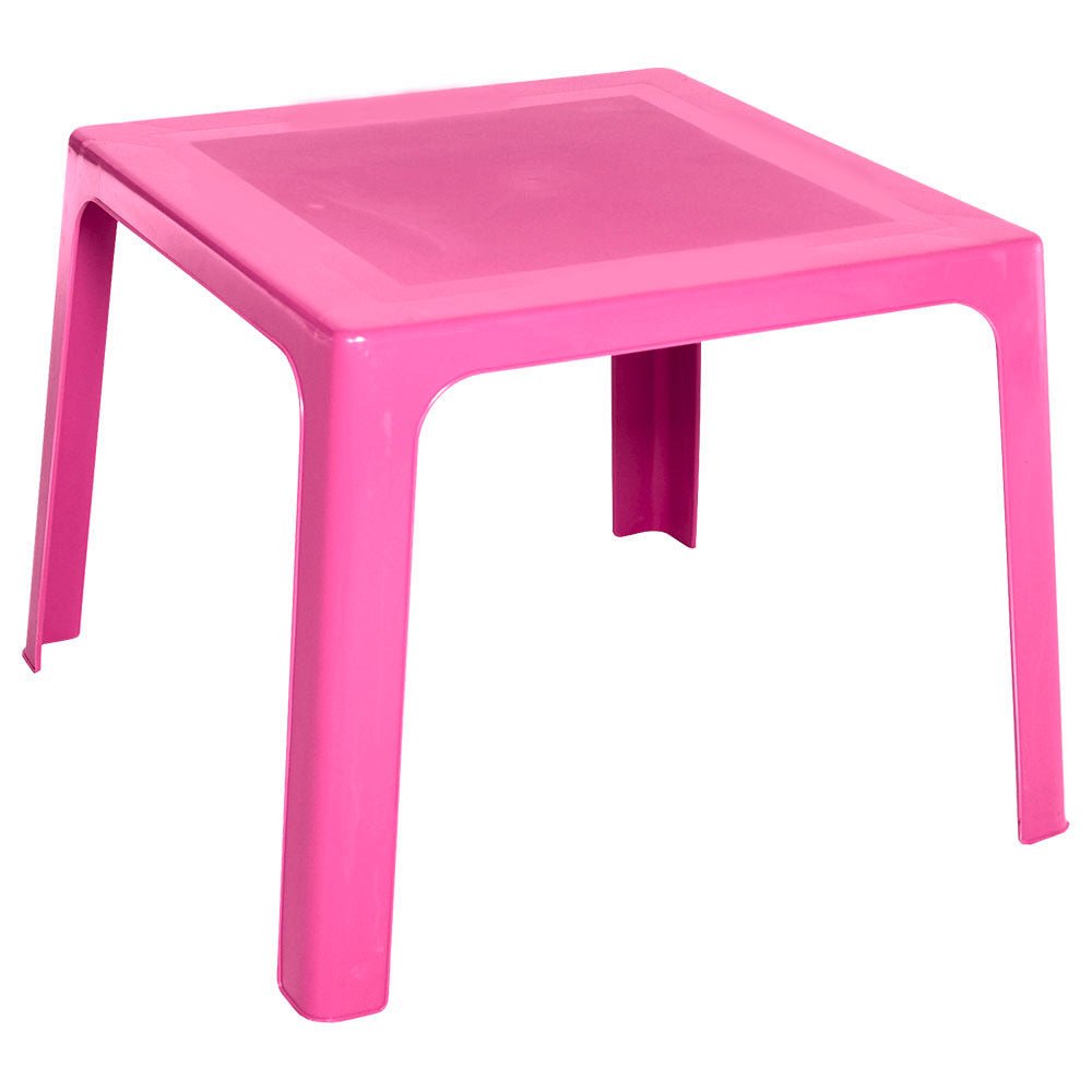Mesa Infantil Rimax Pequeñin Rosado Fuerte 70.7x50.7cm Cuadrado - MESAS AUXILIARES | Bylmo
