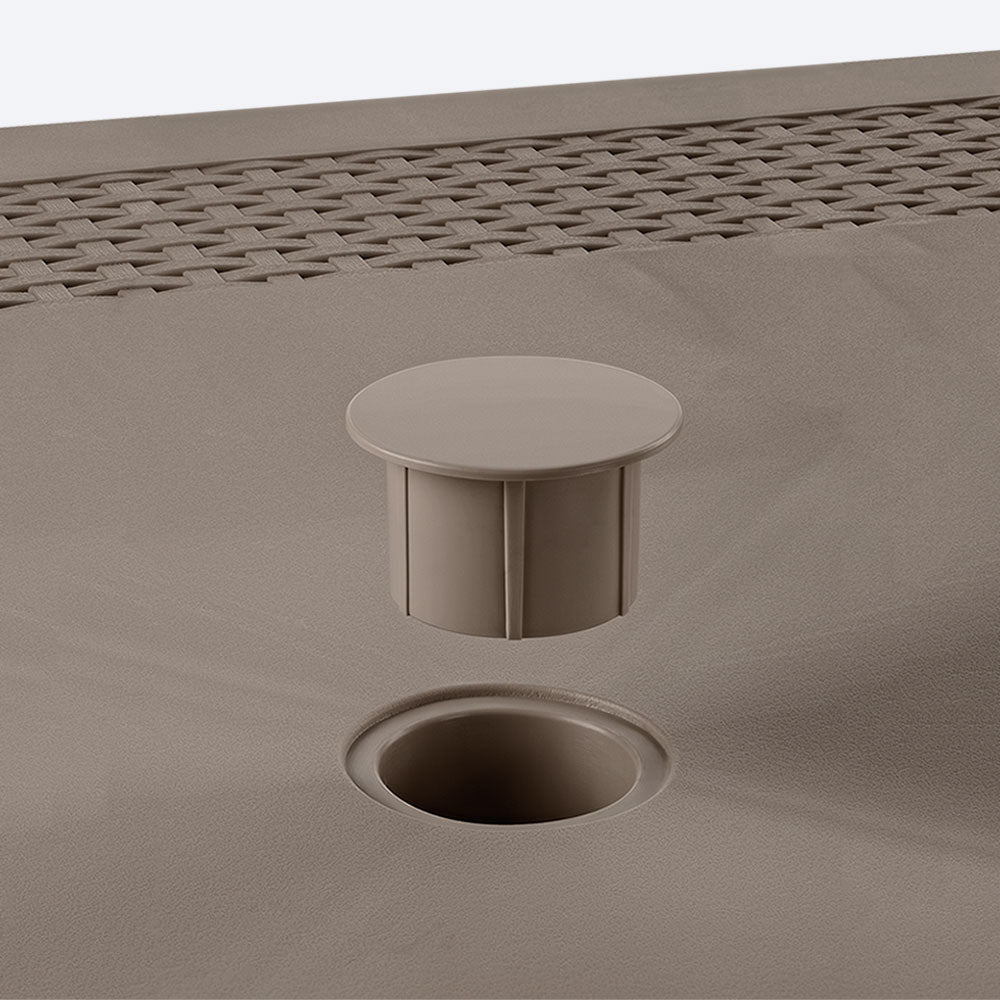 Mesa Auxiliar Rimax Shia Moca 85.6x72.5cm Cuadrado - MESAS AUXILIARES | Bylmo