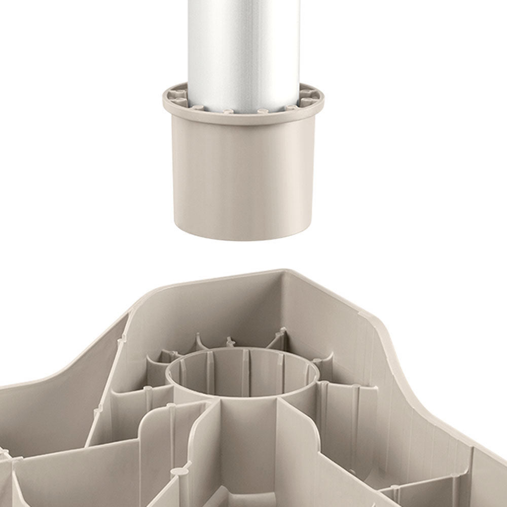 Mesa Auxiliar Rimax Shia Taupe 85.6x72.5cm Cuadrado - MESAS AUXILIARES | Bylmo