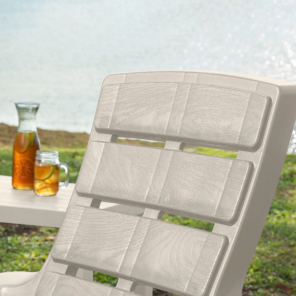 Silla Playera Rimax Barú Taupe 67.5x89.1cm con Apoya Brazos y con Espaldar - SILLAS DE EXTERIOR | Bylmo