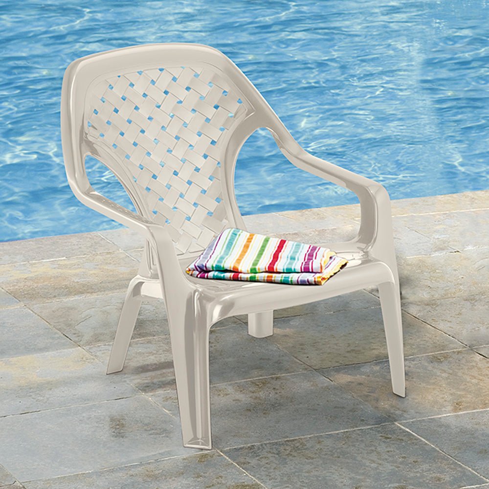 Silla Playera Rimax Taupe 60.1x74.8cm con Apoya Brazos y con Espaldar - SILLAS DE EXTERIOR | Bylmo
