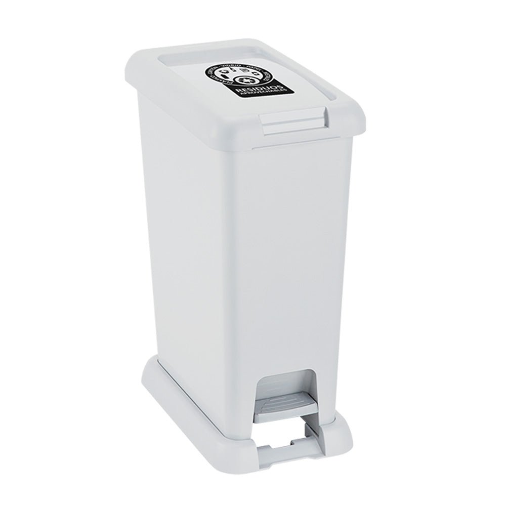 Basurero Rimax Blanco 39x49cm de 20 Litros para Aprovechables con Tapa De Pedal - BASUREROS Y PAPELERAS | Bylmo