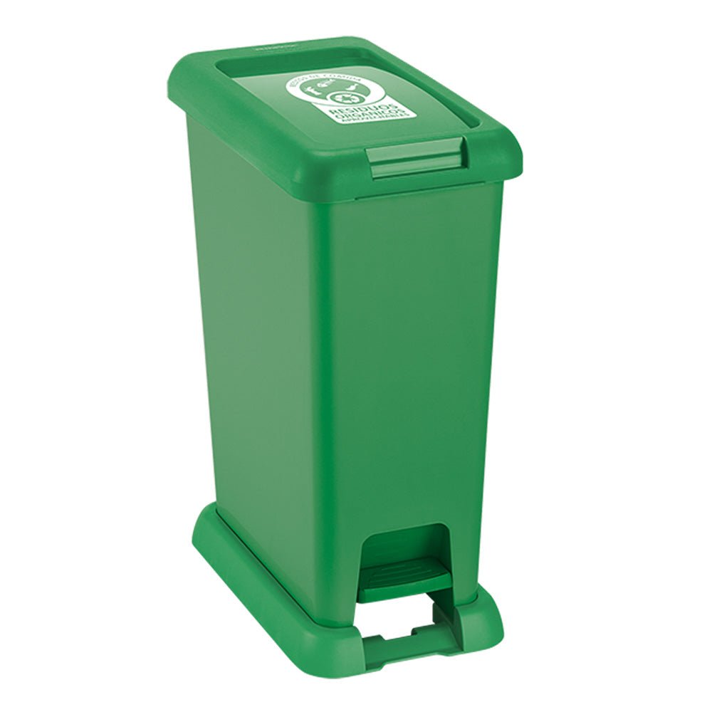 Basurero Rimax Verde 39x49cm de 20 Litros para Organicos con Tapa De Pedal - BASUREROS Y PAPELERAS | Bylmo