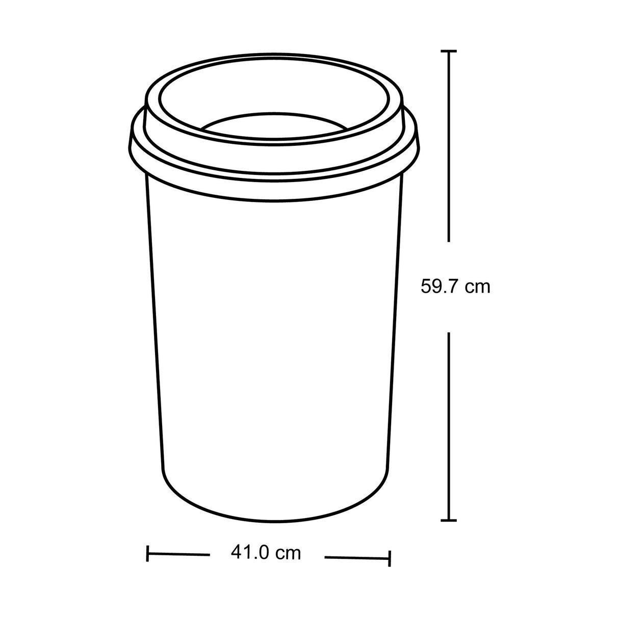 Papelera Rimax Evo Blanco 41x59.7cm de 50 Litros para Aprovechables sin Tapa - BASUREROS Y PAPELERAS | Bylmo