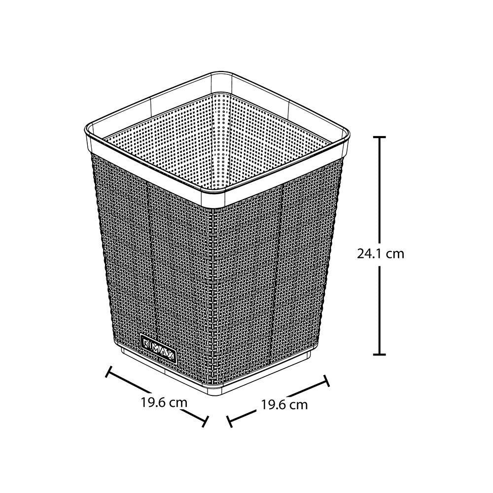 Papelera Rimax Moca 19.6x24.1cm de 6 Litros para Papeles sin Tapa - BASUREROS Y PAPELERAS | Bylmo