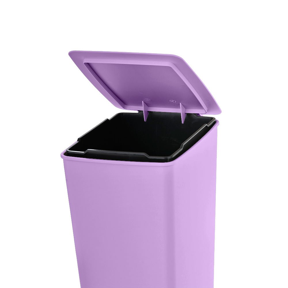 Basurero Rimax Slim Lavanda 28x35cm de 8 Litros para Multiusos con Tapa De Pedal - BASUREROS Y PAPELERAS | Bylmo