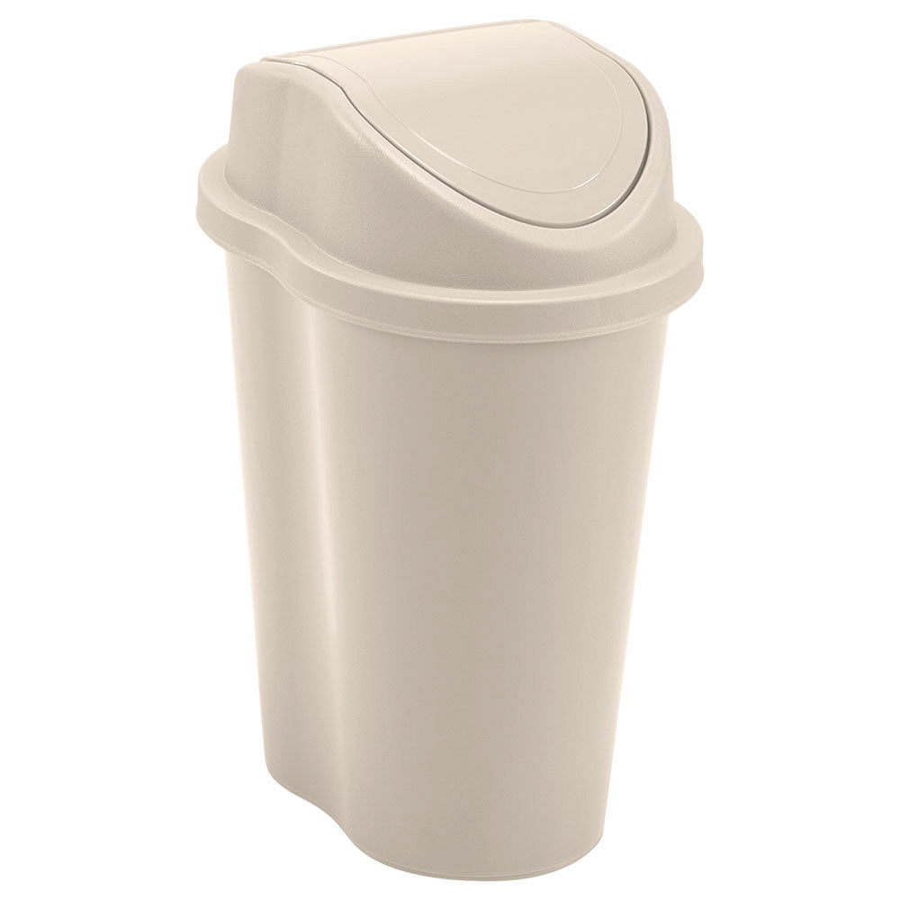 Papelera Rimax Style Taupe 18.5x25.7cm de 2.5 Litros para Multiusos con Tapa Basculante - BASUREROS Y PAPELERAS | Bylmo