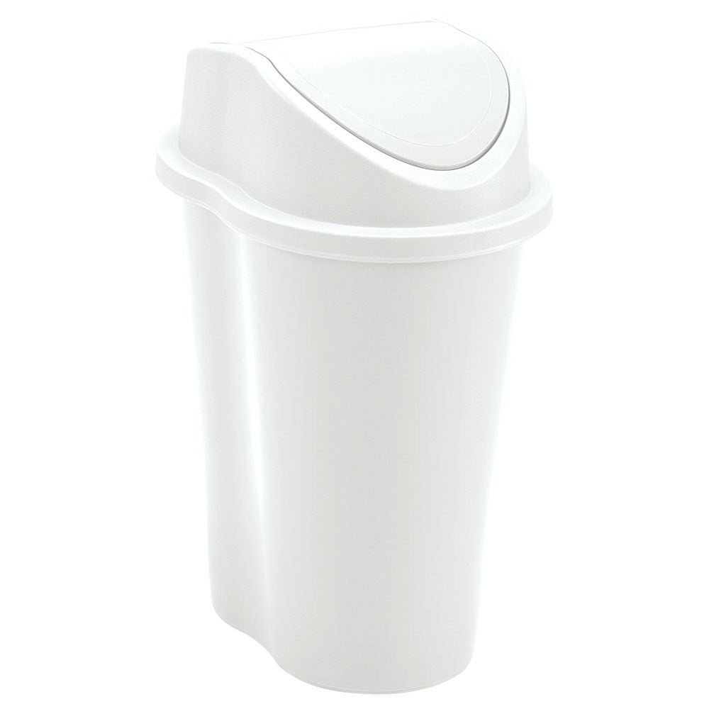 Papelera Rimax Style Blanco 23.2x32.5cm de 5 Litros para Multiusos con Tapa Basculante - BASUREROS Y PAPELERAS | Bylmo