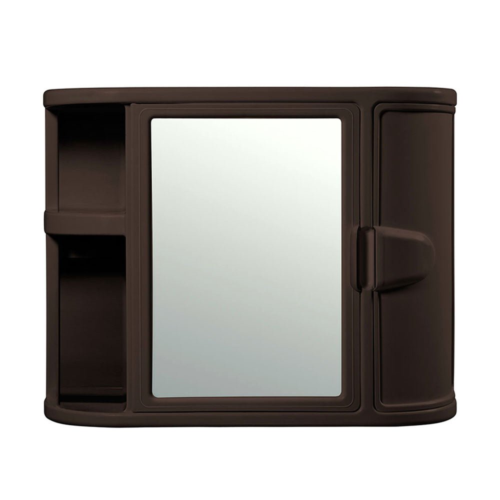 Gabinete de Baño Rimax Wengue 59.8x46.5cm Rectangular con Espejo y con Puerta - GABINETES DE BANHO | Bylmo