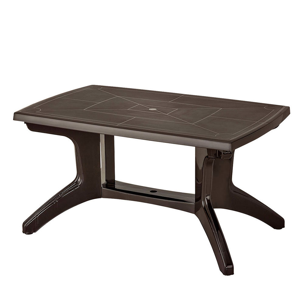 Mesa de Exterior Rimax Provenzal Wengue 139x73.4cm Rectangular de Seis Puestos sin Sillas - MESAS DE EXTERIOR | Bylmo