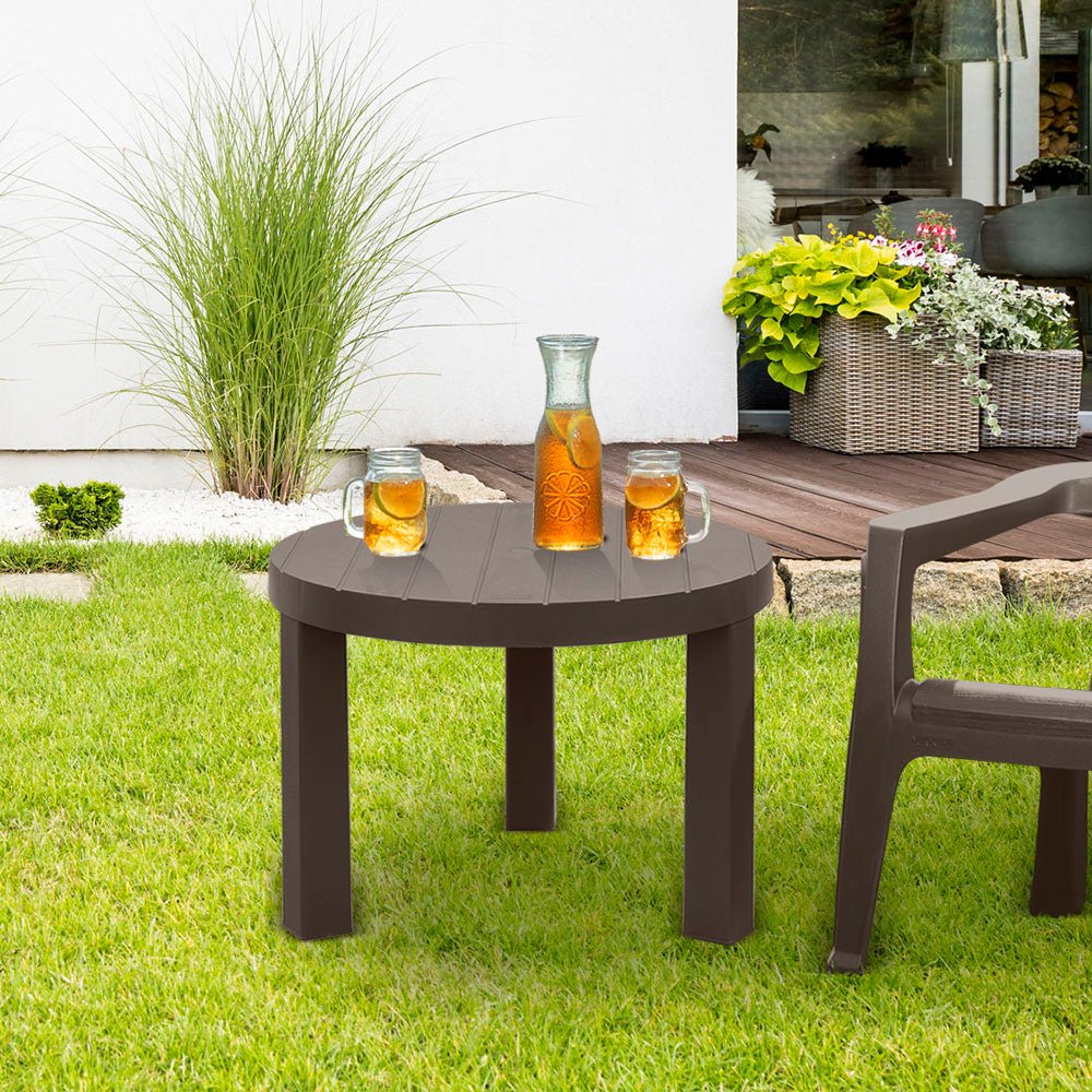 Mesa de Centro Rimax Barú Moca 60.7x43.5cm Circular - MESAS DE CENTRO | Bylmo