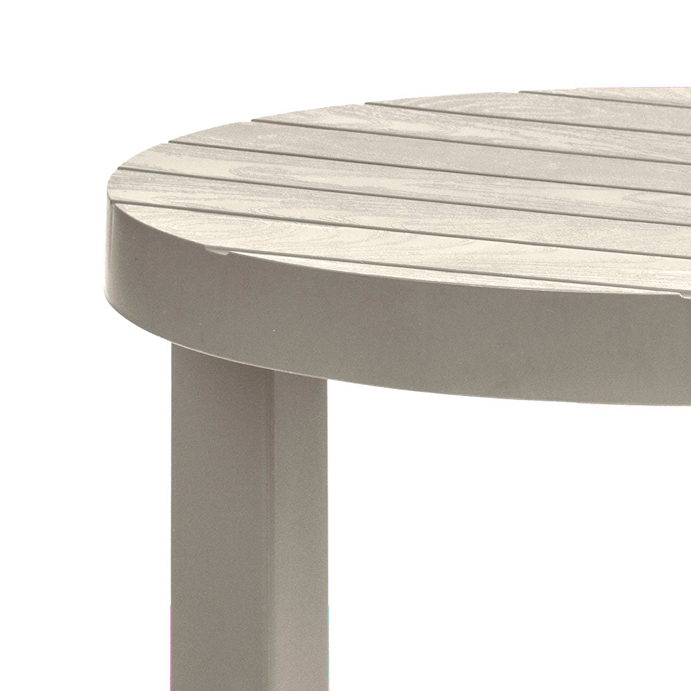 Mesa de Centro Rimax Barú Taupe 60.7x43.5cm Circular - MESAS DE CENTRO | Bylmo