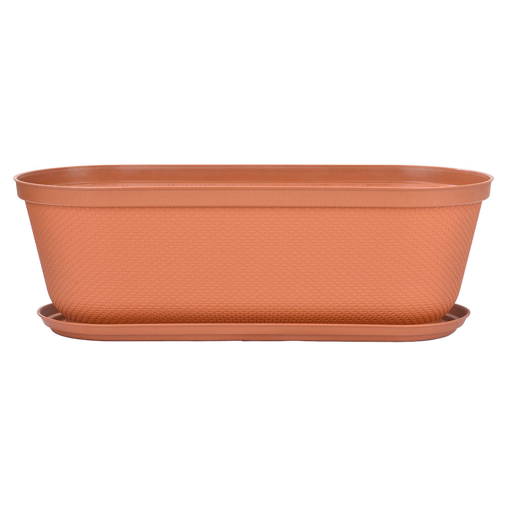 Matera de Mesa Rimax Rafia Terracota 60.2x19.6cm Ovalado con Orificio de Drenaje - MATERAS DE MESA | Bylmo
