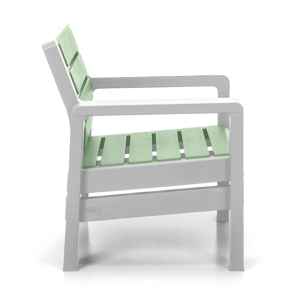 Sillón Rimax Barú Verde Salvia 74.6x74.6cm de Un Puesto con Apoya Brazos - SOFAS Y POLTRONAS | Bylmo