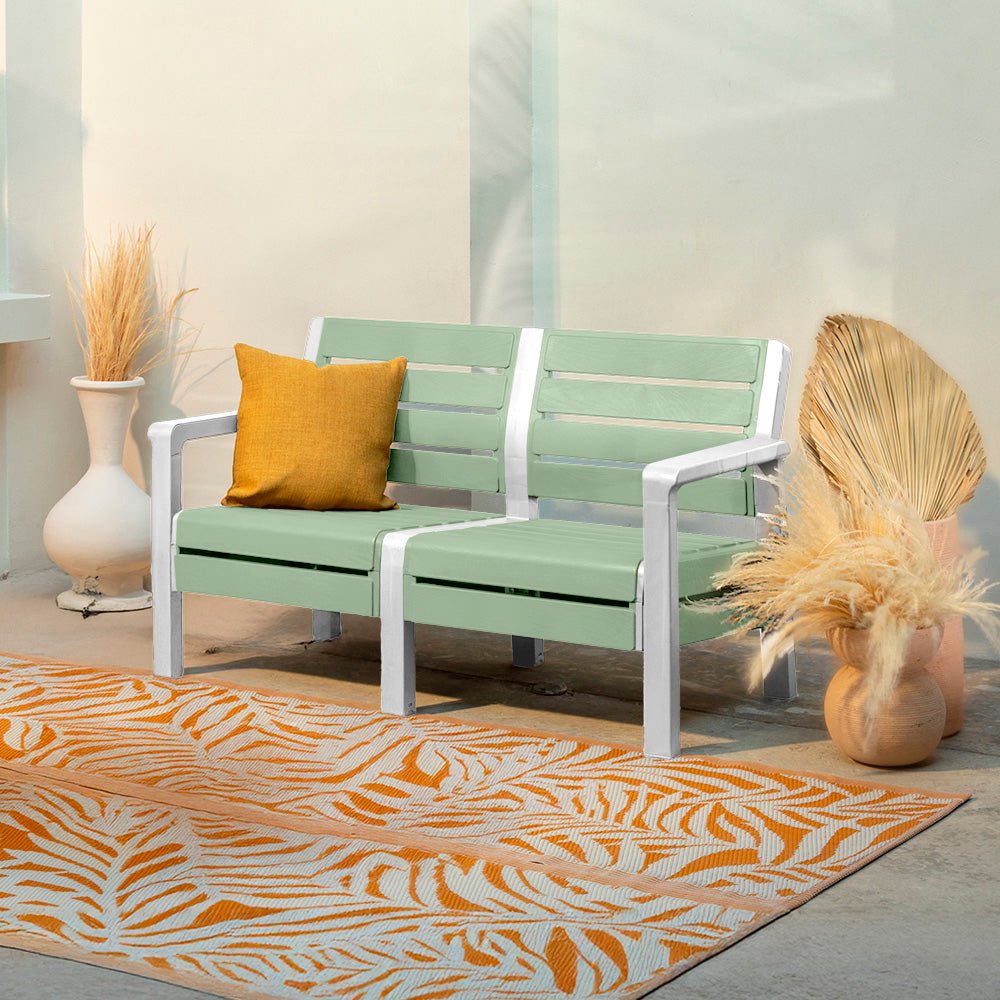 Sofá Rimax Barú Verde Salvia 131.4x74.6cm de Dos Puestos con Apoya Brazos - SOFAS Y POLTRONAS | Bylmo