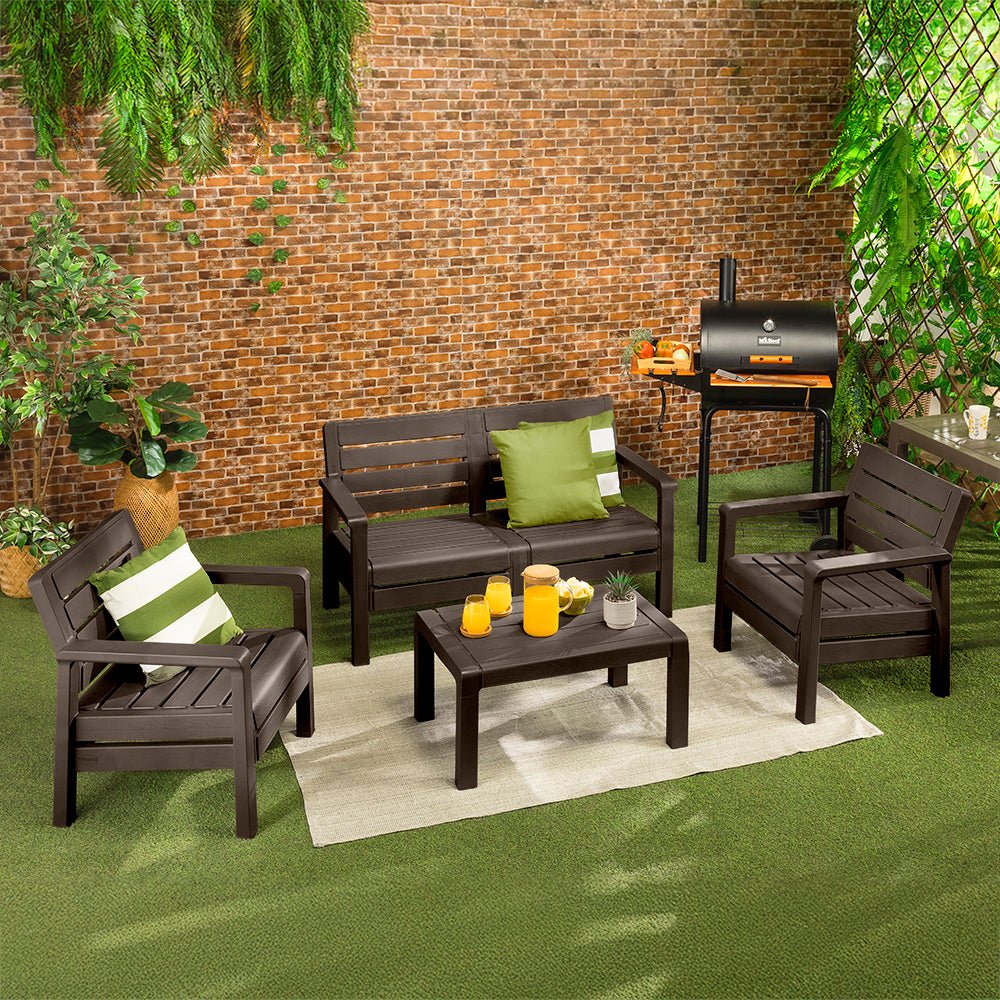 Sala Rimax Barú Wengue 131.4x74.6cm de Cuatro Puestos con Apoya Brazos - SOFAS Y POLTRONAS | Bylmo