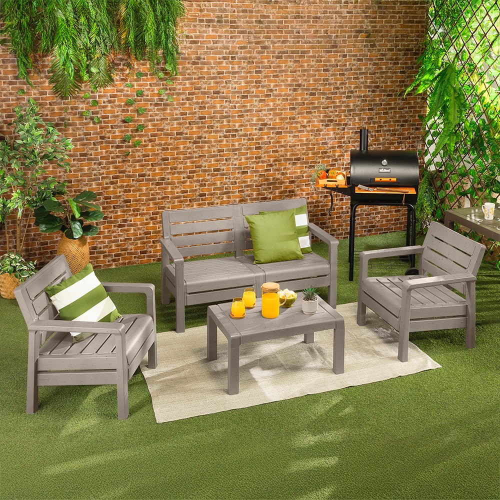 Sala Rimax Barú Gris Cemento 131.4x74.6cm de Cuatro Puestos con Apoya Brazos - SOFAS Y POLTRONAS | Bylmo